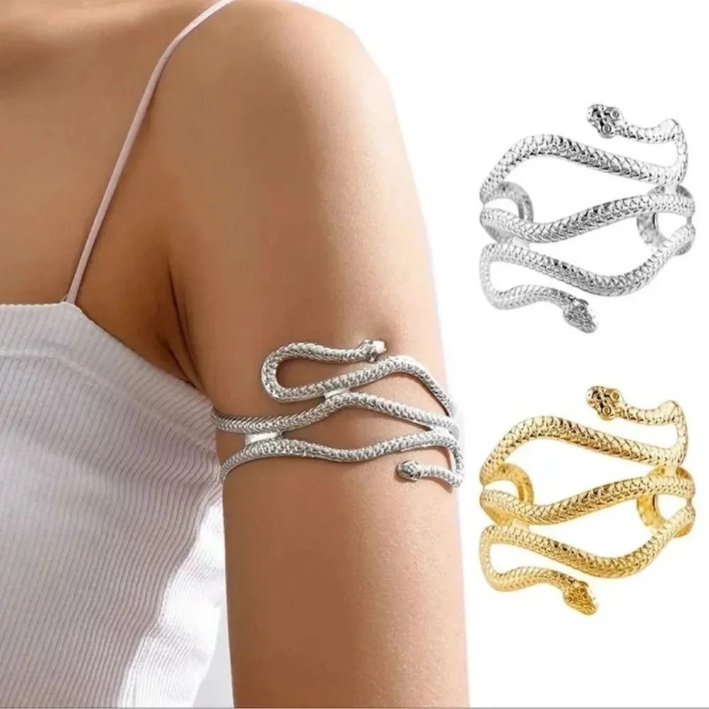 Serpenti Silver Snake Arm Bracelet